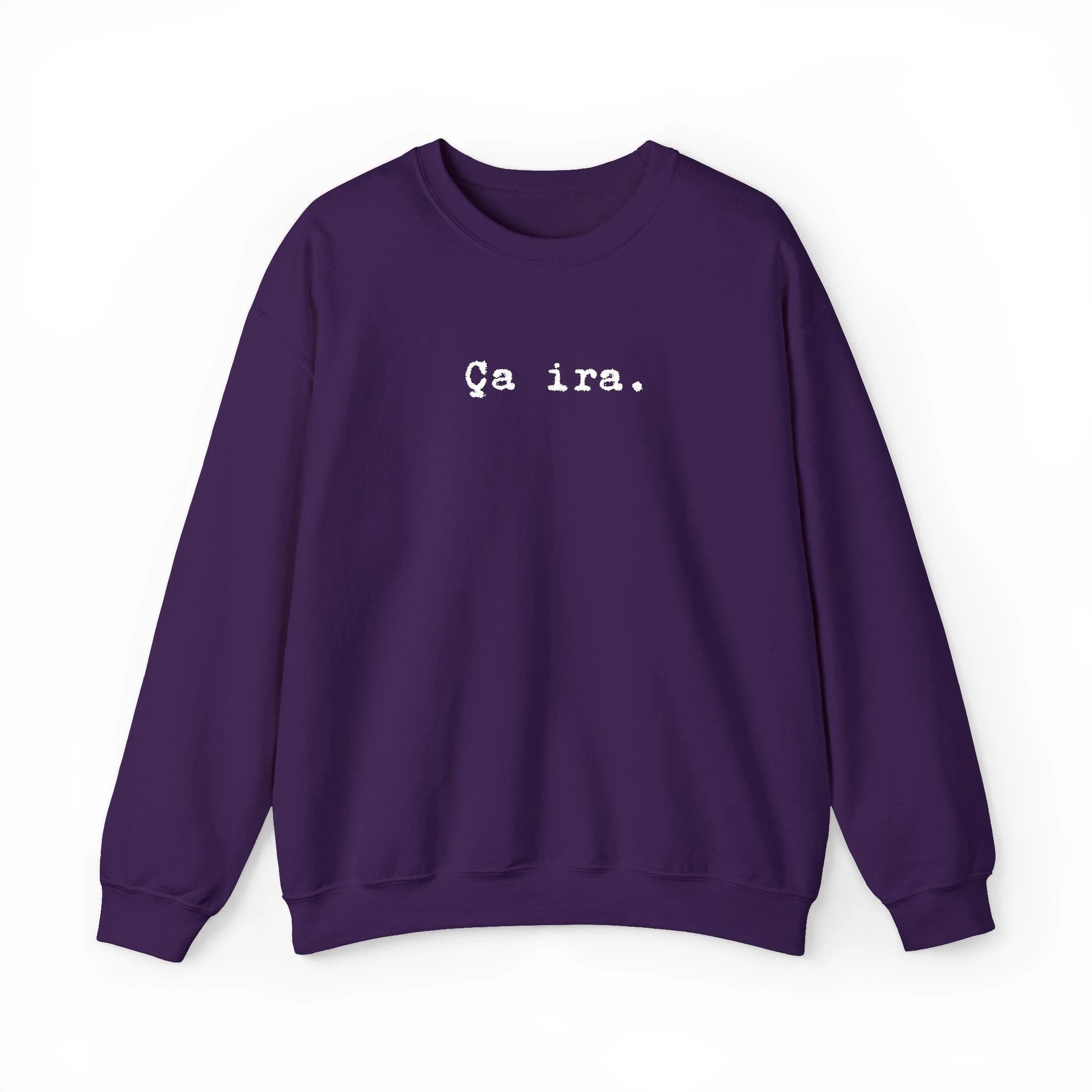 Ça ira embroidered French sweatshirt - Minimalist French Comfort Pullover by Printify