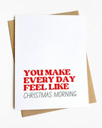 Christmas Morning Sweet Holiday Card Romantic Christmas by Five Dot Post
