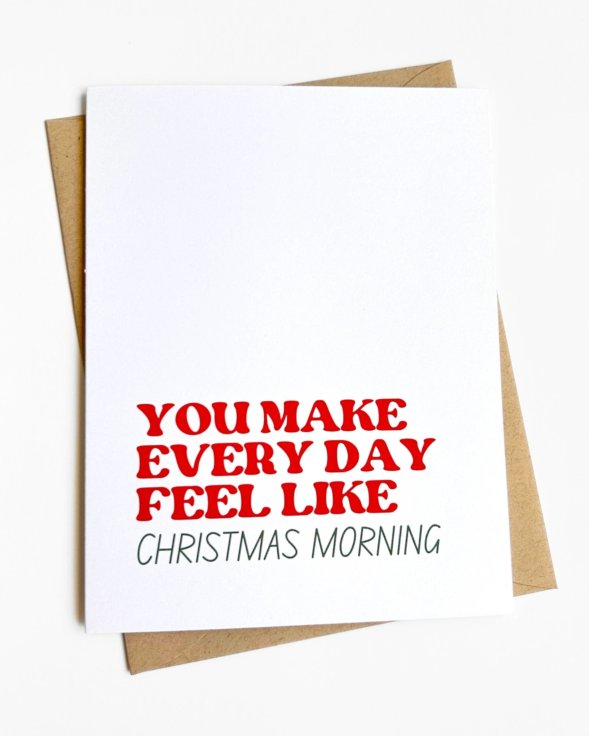 Christmas Morning Sweet Holiday Card Romantic Christmas by Five Dot Post