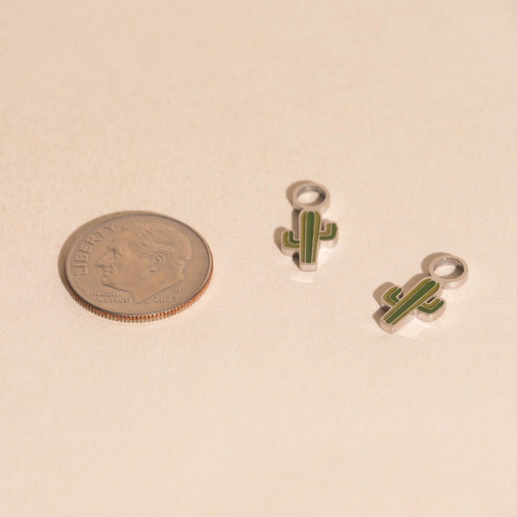 Cactus Huggie Hoop Charms La Vie Bien Cactus Huggie Hoop Charms