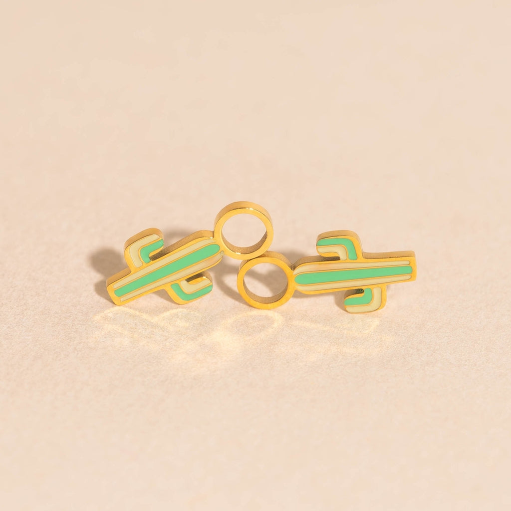 Cactus Huggie Hoop Charms La Vie Bien Cactus Huggie Hoop Charms