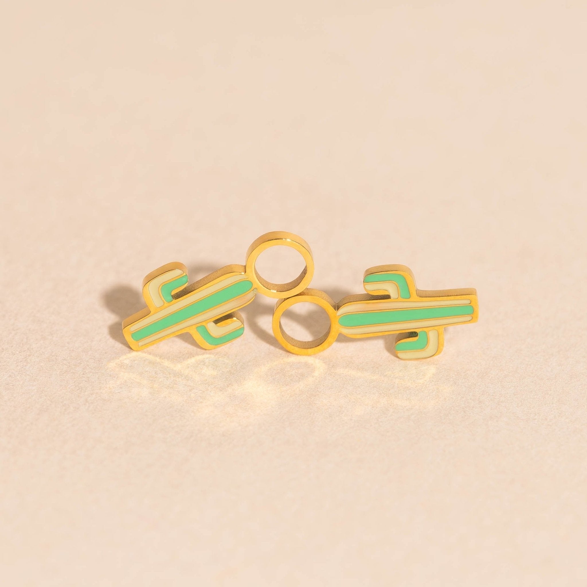 Cactus Huggie Hoop Charms La Vie Bien Cactus Huggie Hoop Charms