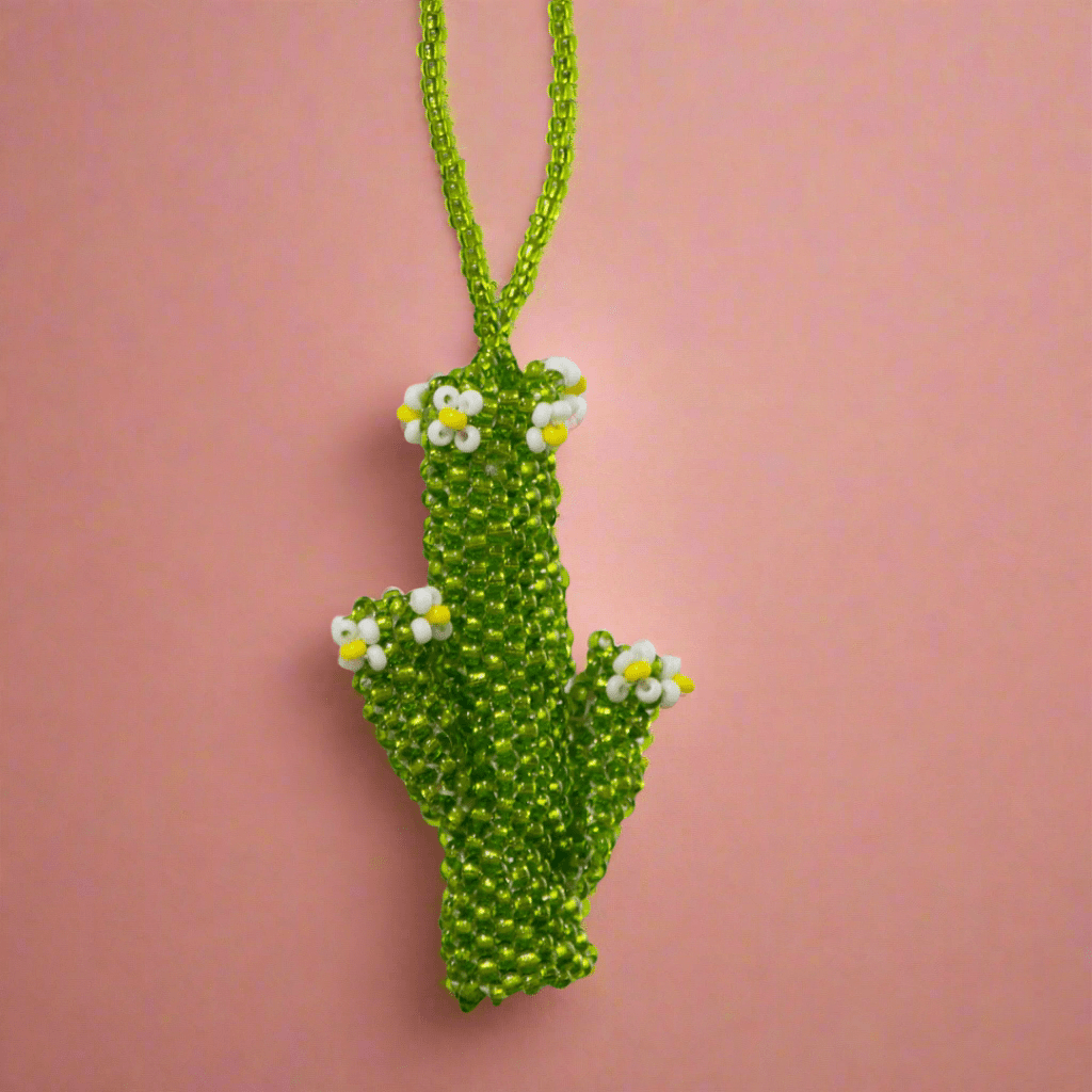 Cactus Seed Bead Artisan Made Ornament - Guatemala Decor La Vie Bien Cactus Seed Bead Artisan Made Ornament - Guatemala