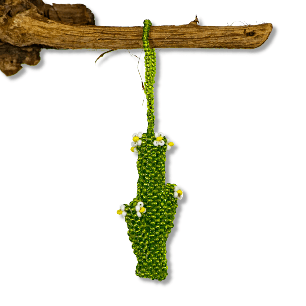 Cactus Seed Bead Artisan Made Ornament - Guatemala Decor La Vie Bien Cactus Seed Bead Artisan Made Ornament - Guatemala