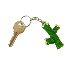 Cactus Seed Bead Key Chain - Guatemala Keychains La Vie Bien Cactus Seed Bead Key Chain - Guatemala