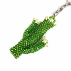 Cactus Seed Bead Key Chain - Guatemala Keychains La Vie Bien Cactus Seed Bead Key Chain - Guatemala