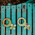 Cactus Wooden Teething Ring - Red Flower Pacifiers & Teethers La Vie Bien Cactus Wooden Teething Ring - Red Flower