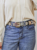 Café Embroidered Belt by Ash & Rose