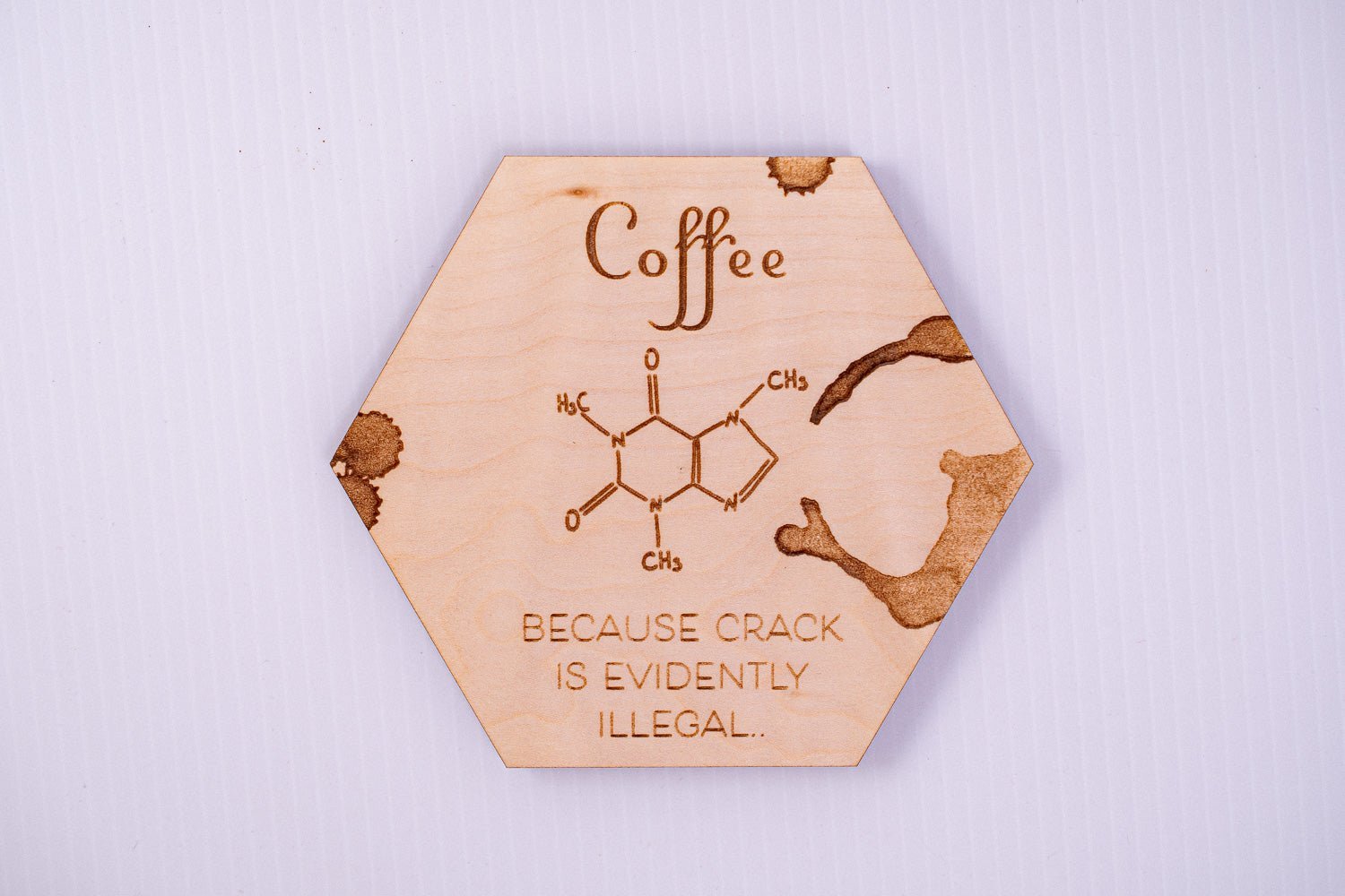 Caffeine. It's what drives us [Wood Coaster] Coasters La Vie Bien Caffeine. It's what drives us [Wood Coaster]
