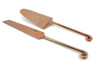 Cake Cutting Serving Set with Forks (Copper Finish, Treble Note) by Vibhsa