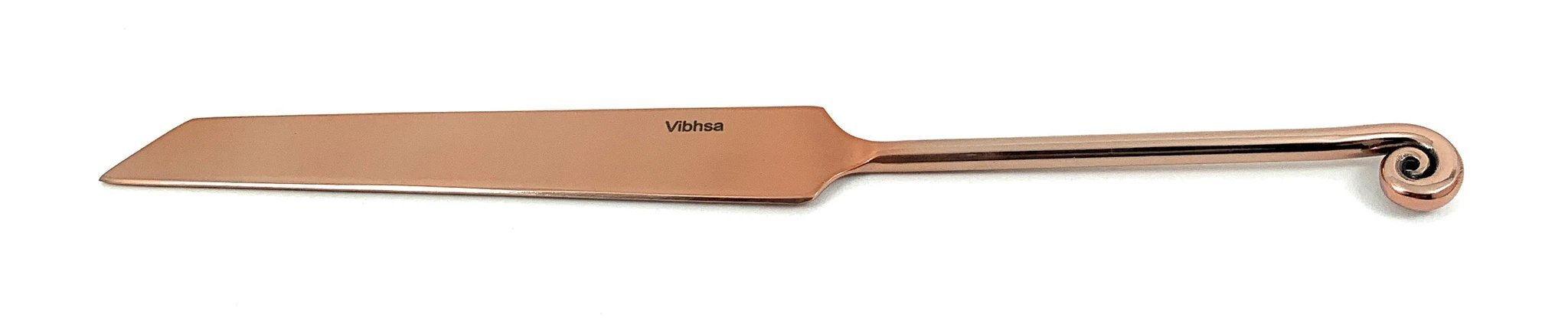 Cake Cutting Serving Set with Forks (Copper Finish, Treble Note) by Vibhsa