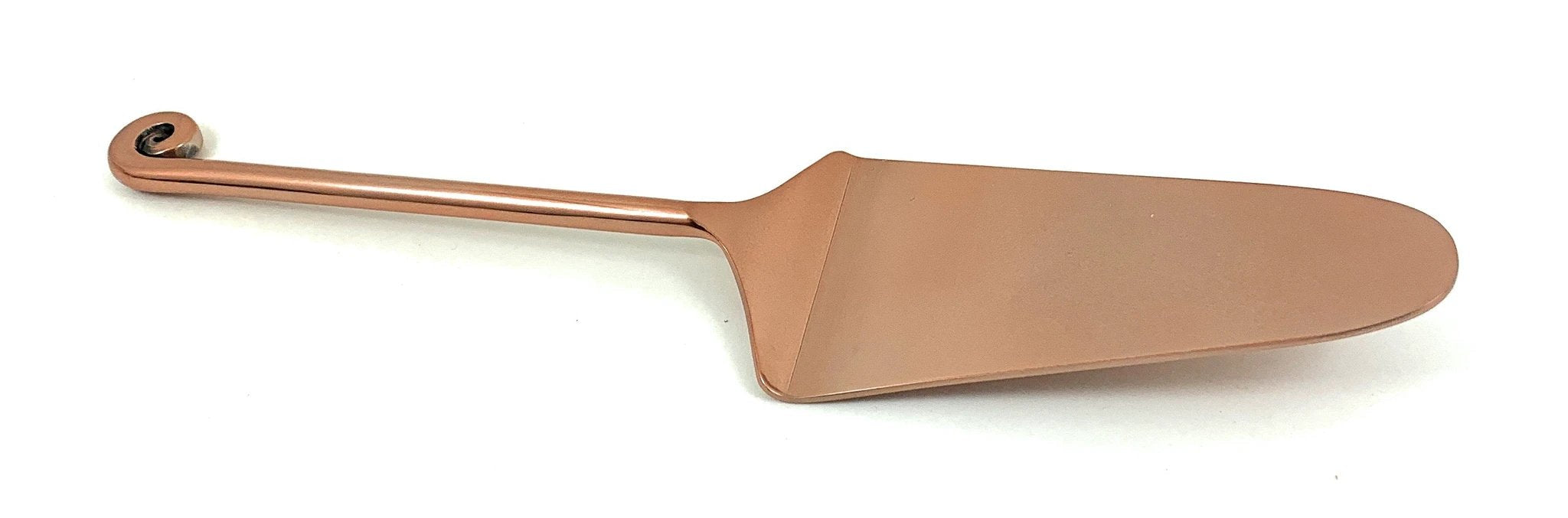 Cake Cutting Serving Set with Forks (Copper Finish, Treble Note) by Vibhsa