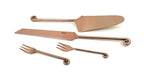 Cake Cutting Serving Set with Forks (Copper Finish, Treble Note) by Vibhsa