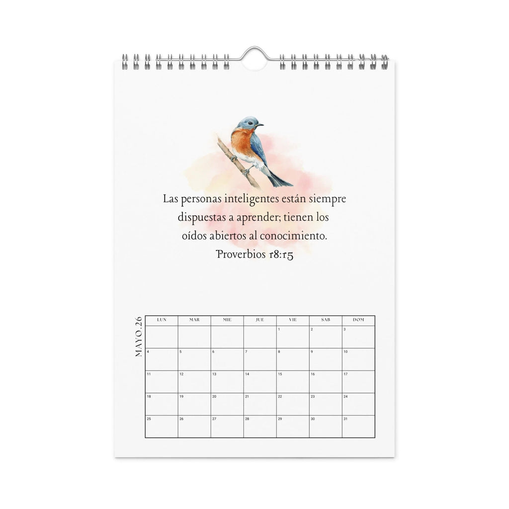 Calendario versículos de la Biblia - Wall calendar (2026) Spanish/Espanol by La Vie Bien