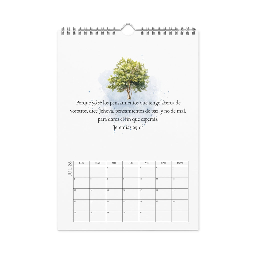 Calendario versículos de la Biblia - Wall calendar (2026) Spanish/Espanol by La Vie Bien