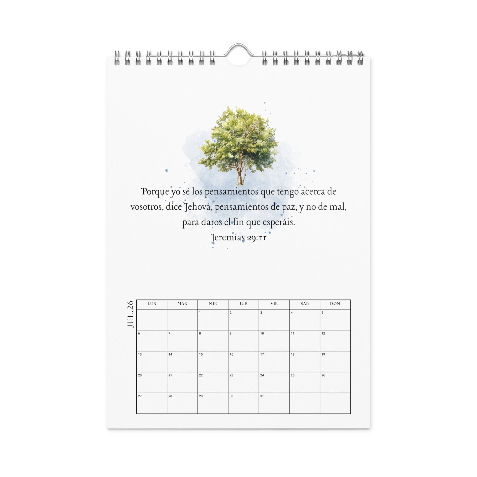 Calendario versículos de la Biblia - Wall calendar (2026) Spanish/Espanol by La Vie Bien