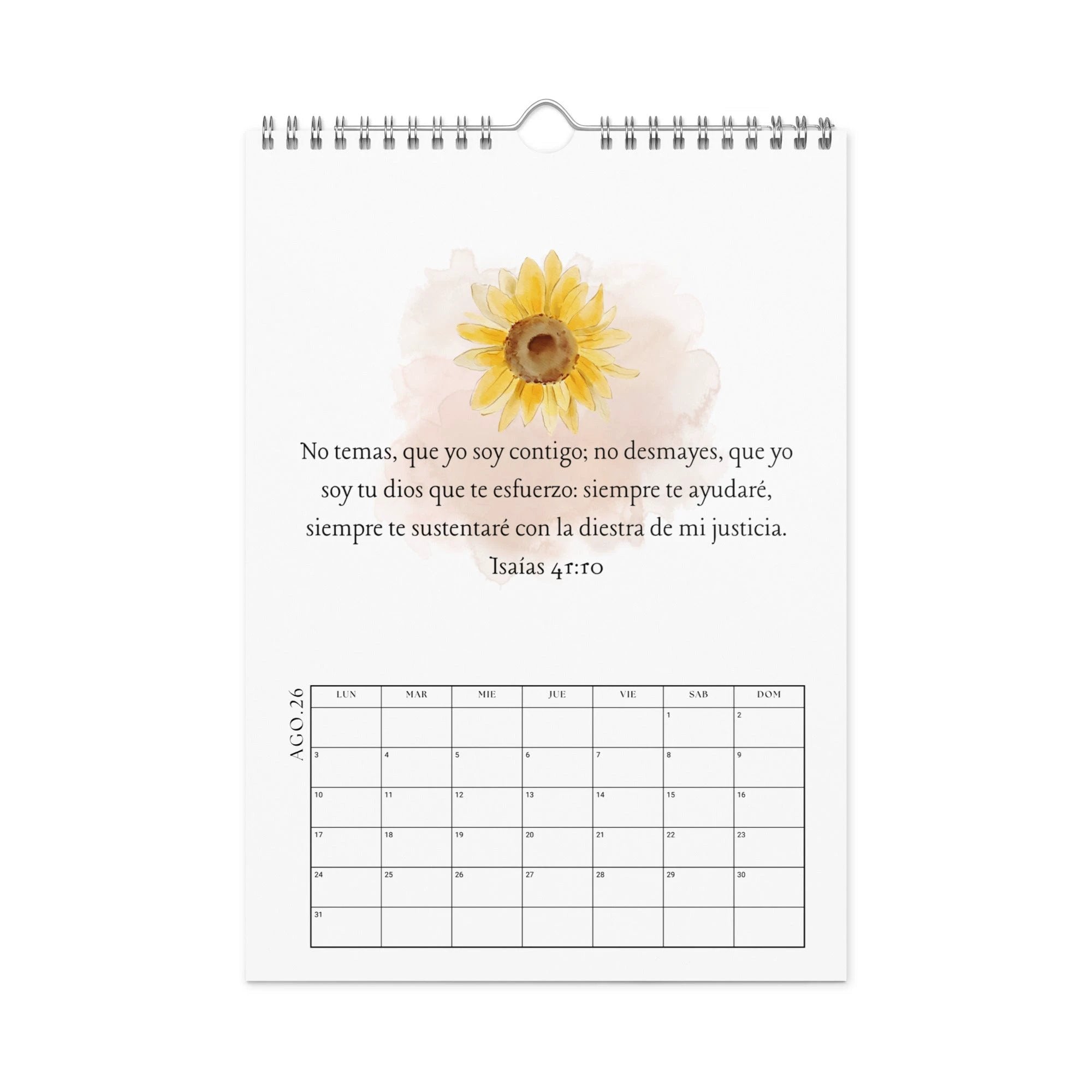 Calendario versículos de la Biblia - Wall calendar (2026) Spanish/Espanol by La Vie Bien