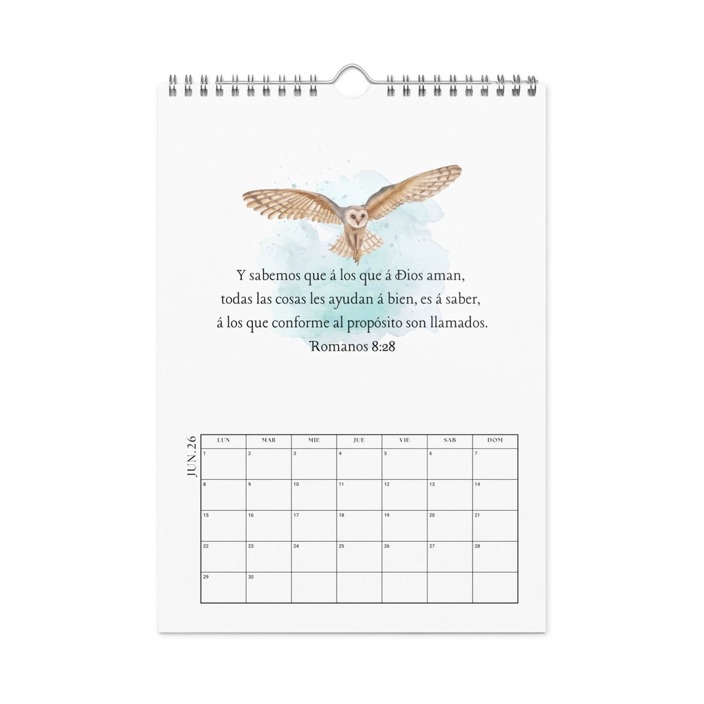 Calendario versículos de la Biblia - Wall calendar (2026) Spanish/Espanol by La Vie Bien