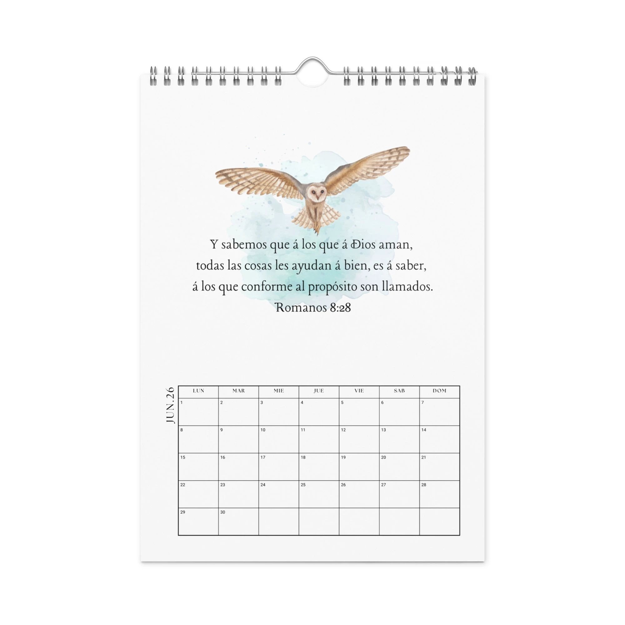 Calendario versículos de la Biblia - Wall calendar (2026) Spanish/Espanol by La Vie Bien