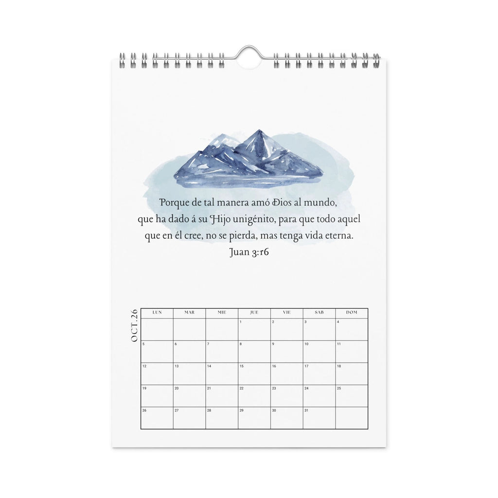 Calendario versículos de la Biblia - Wall calendar (2026) Spanish/Espanol by La Vie Bien