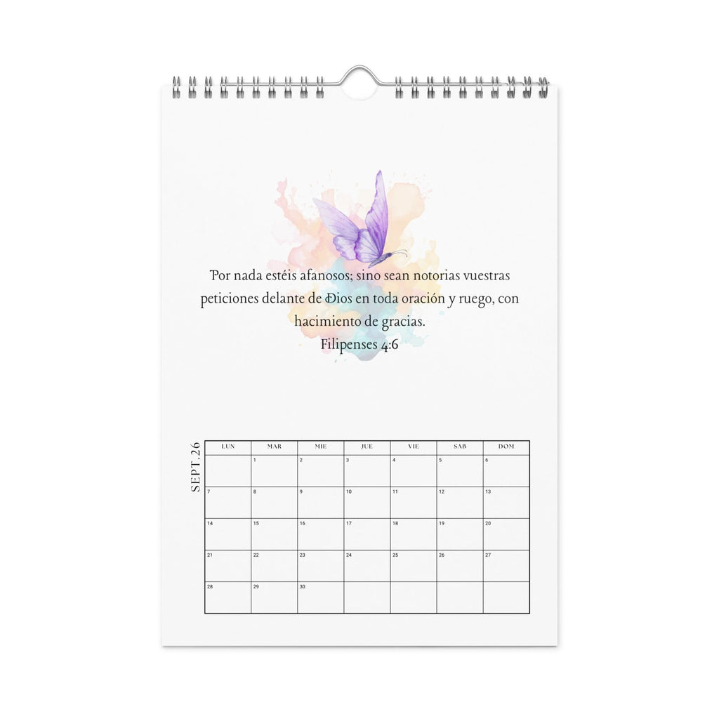 Calendario versículos de la Biblia - Wall calendar (2026) Spanish/Espanol by La Vie Bien