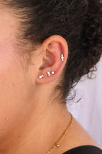 Callie Flat Back Stud leave in La Vie Bien Callie Flat Back Stud