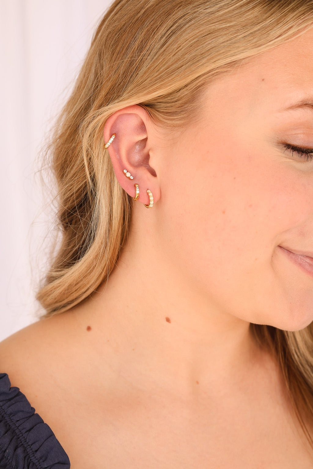 Callie Flat Back Stud leave in La Vie Bien Callie Flat Back Stud