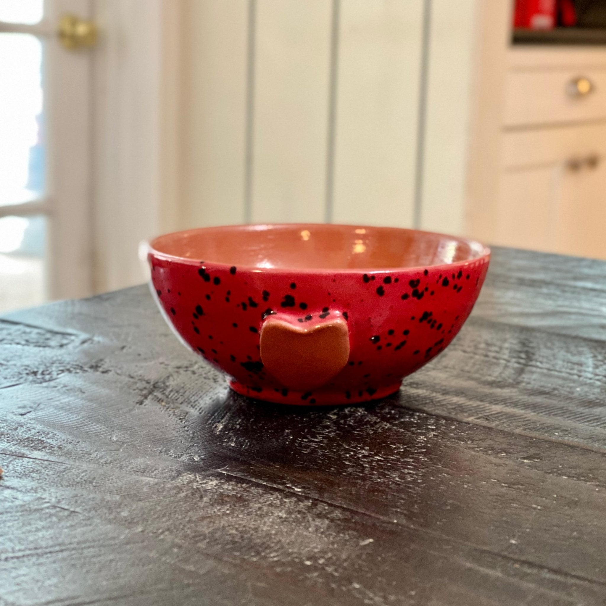 Calliope Heart Ice - Cream Bowls - Ladybug Red