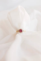 Calliope Ring in Pink Sapphire by Rose & Clay