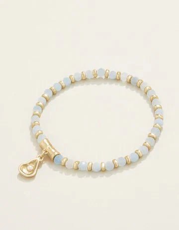 Calm Waters Stretch Bracelet - Aquamarine Bracelet La Vie Bien Calm Waters Stretch Bracelet - Aquamarine