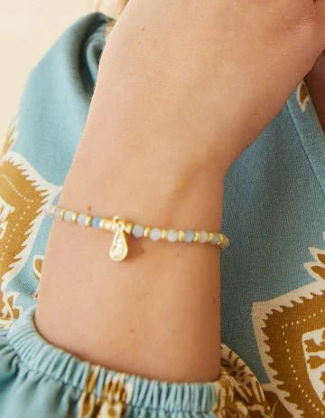 Calm Waters Stretch Bracelet - Aquamarine Bracelet La Vie Bien Calm Waters Stretch Bracelet - Aquamarine