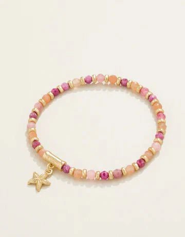 Calm Waters Stretch Bracelet – Ruby Sunstone Bracelet La Vie Bien Calm Waters Stretch Bracelet – Ruby Sunstone