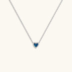 Calming Energy Lab Blue Opal Heart Silver Necklace by Karma and Luck