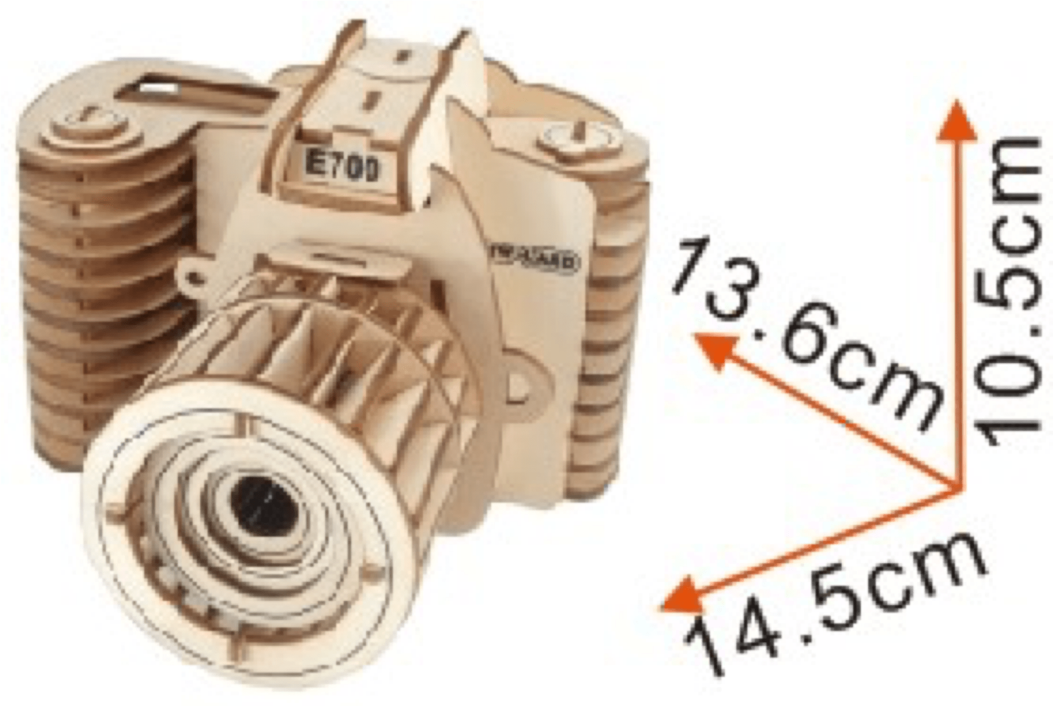 Camera Model Kit - Wooden Laser-Cut 3D Puzzle (57 Pcs) Toys > 3D Puzzles La Vie Bien Camera Model Kit - Wooden Laser-Cut 3D Puzzle (57 Pcs)
