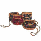 Camila Leather Huipil Crossover Purse - Guatemala Bags La Vie Bien Camila Leather Huipil Crossover Purse - Guatemala