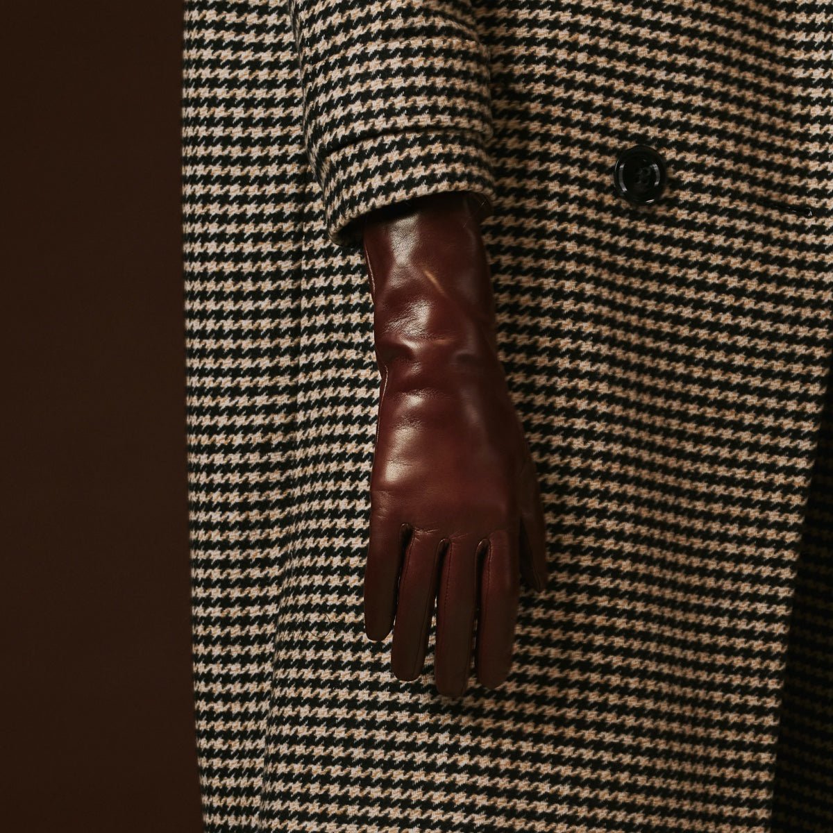 Camilla (brown) - Italian long leather winter gloves with luxurious cashmere lining opera gloves La Vie Bien Camilla (brown) - Italian long leather winter gloves with luxurious cashmere lining
