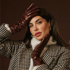 Camilla (brown) - Italian long leather winter gloves with luxurious cashmere lining opera gloves La Vie Bien Camilla (brown) - Italian long leather winter gloves with luxurious cashmere lining