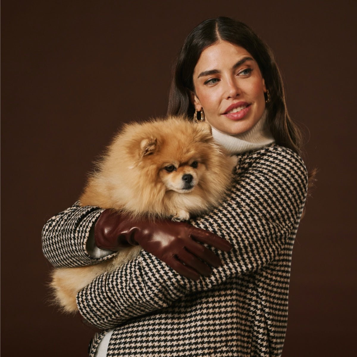 Camilla (brown) - Italian long leather winter gloves with luxurious cashmere lining opera gloves La Vie Bien Camilla (brown) - Italian long leather winter gloves with luxurious cashmere lining