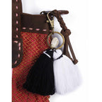 Campana Shell Tassel Zipper Pull | Handmade Keychain from Thailand Zipper Pulls La Vie Bien Campana Shell Tassel Zipper Pull | Handmade Keychain from Thailand