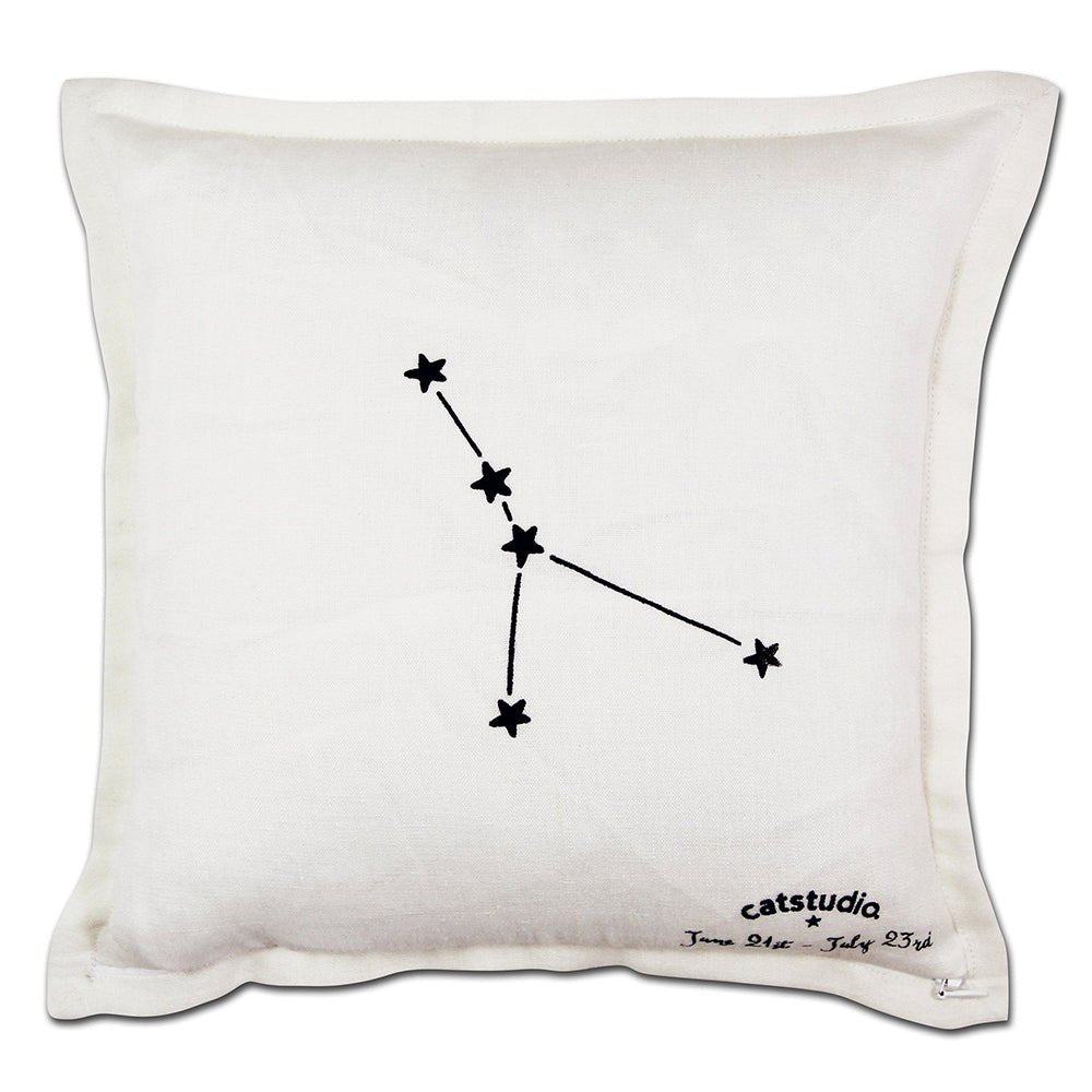Cancer Astrology Hand - Embroidered Pillow by Cat Studio Pillows La Vie Bien Cancer Astrology Hand - Embroidered Pillow by Cat Studio