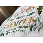 Cancer Astrology Hand - Embroidered Pillow by Cat Studio Pillows La Vie Bien Cancer Astrology Hand - Embroidered Pillow by Cat Studio