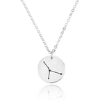 Cancer Celestial Constellation Disk Necklace La Vie Bien Cancer Celestial Constellation Disk Necklace