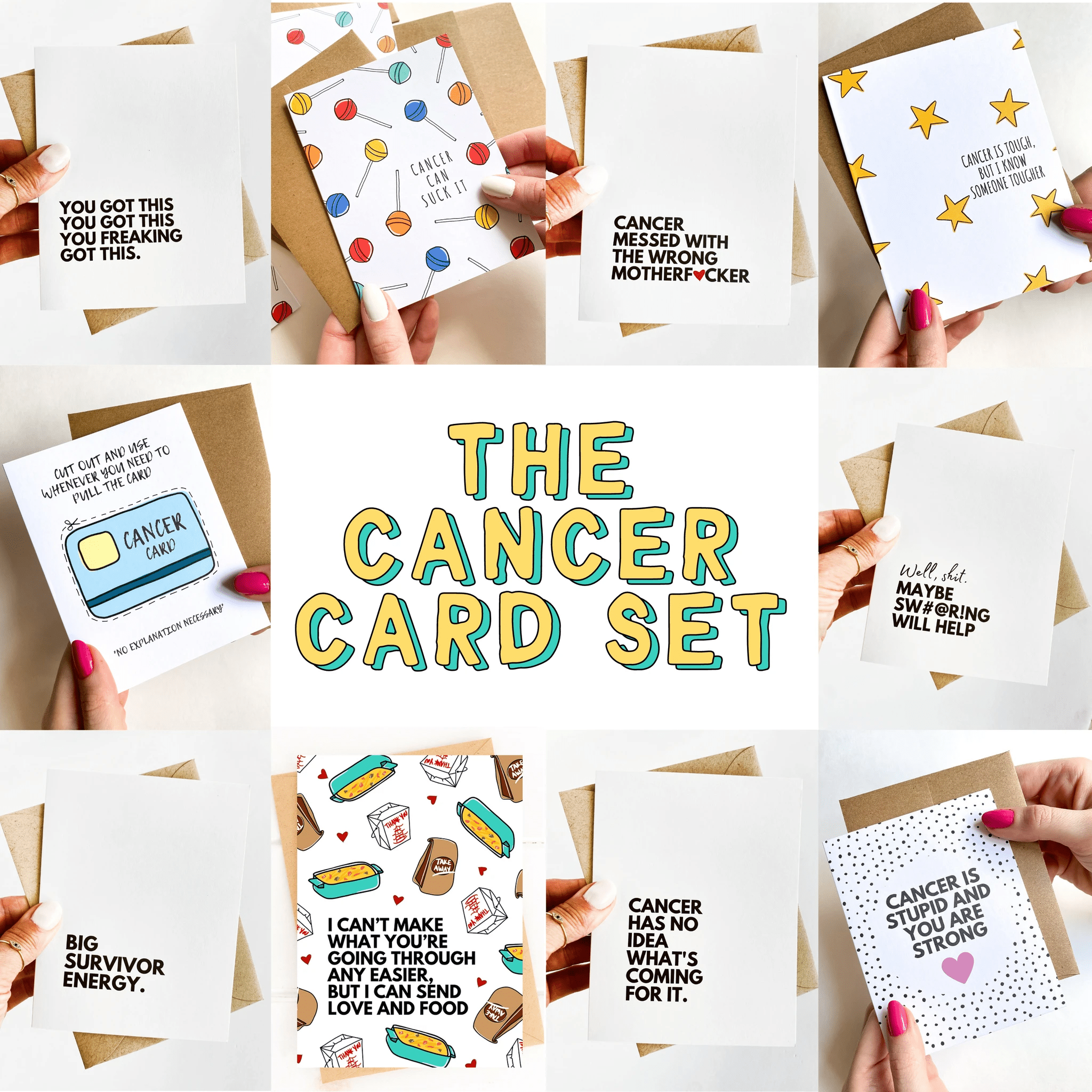 Cancer Diagnosis Support Card Set by Five Dot Post