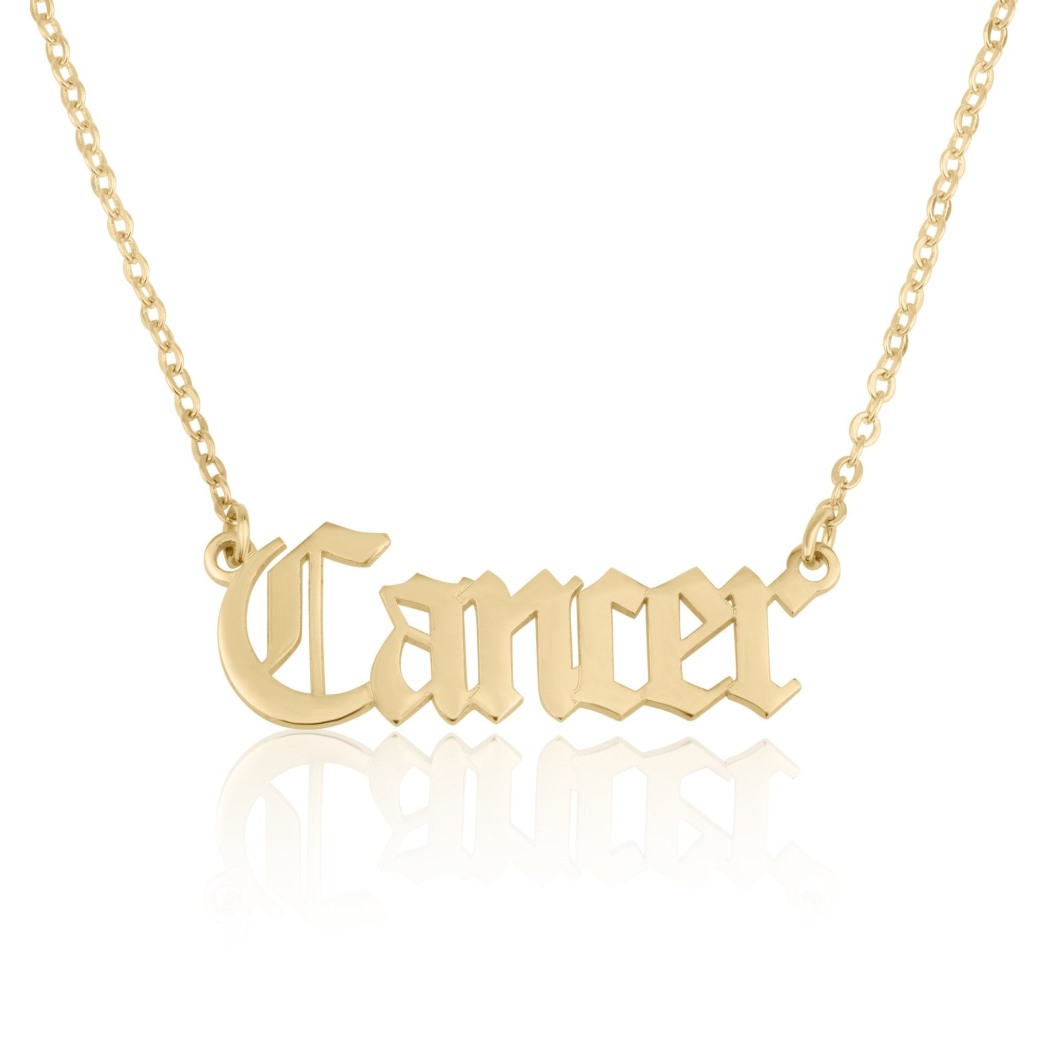 Cancer Script Necklace La Vie Bien Cancer Script Necklace