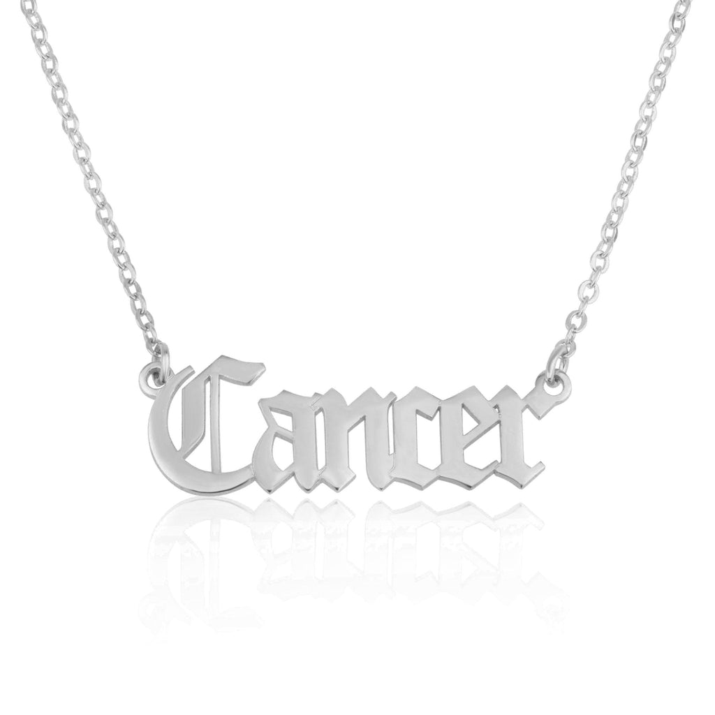 Cancer Script Necklace La Vie Bien Cancer Script Necklace