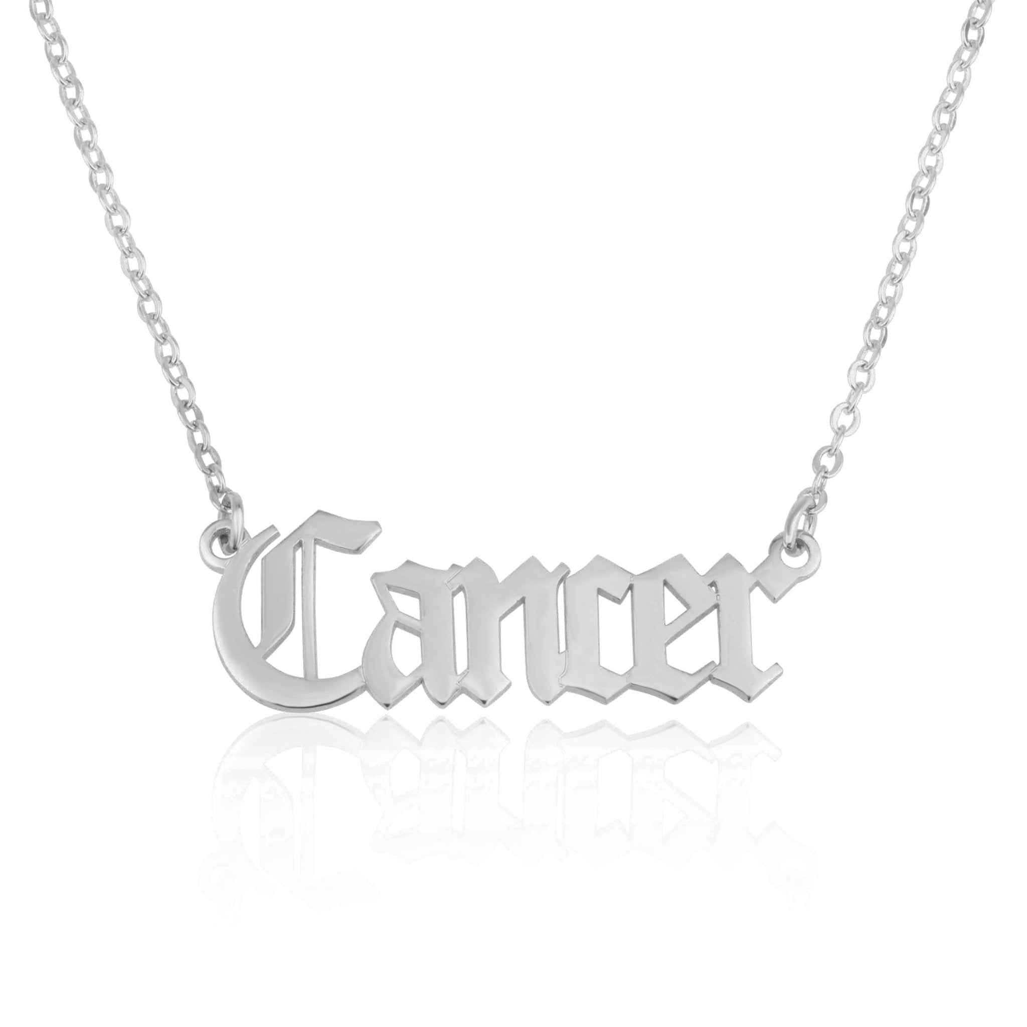 Cancer Script Necklace La Vie Bien Cancer Script Necklace