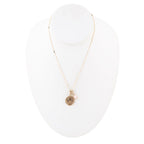 Cancer - Zodiac Pink Opal Golden Charm Necklace