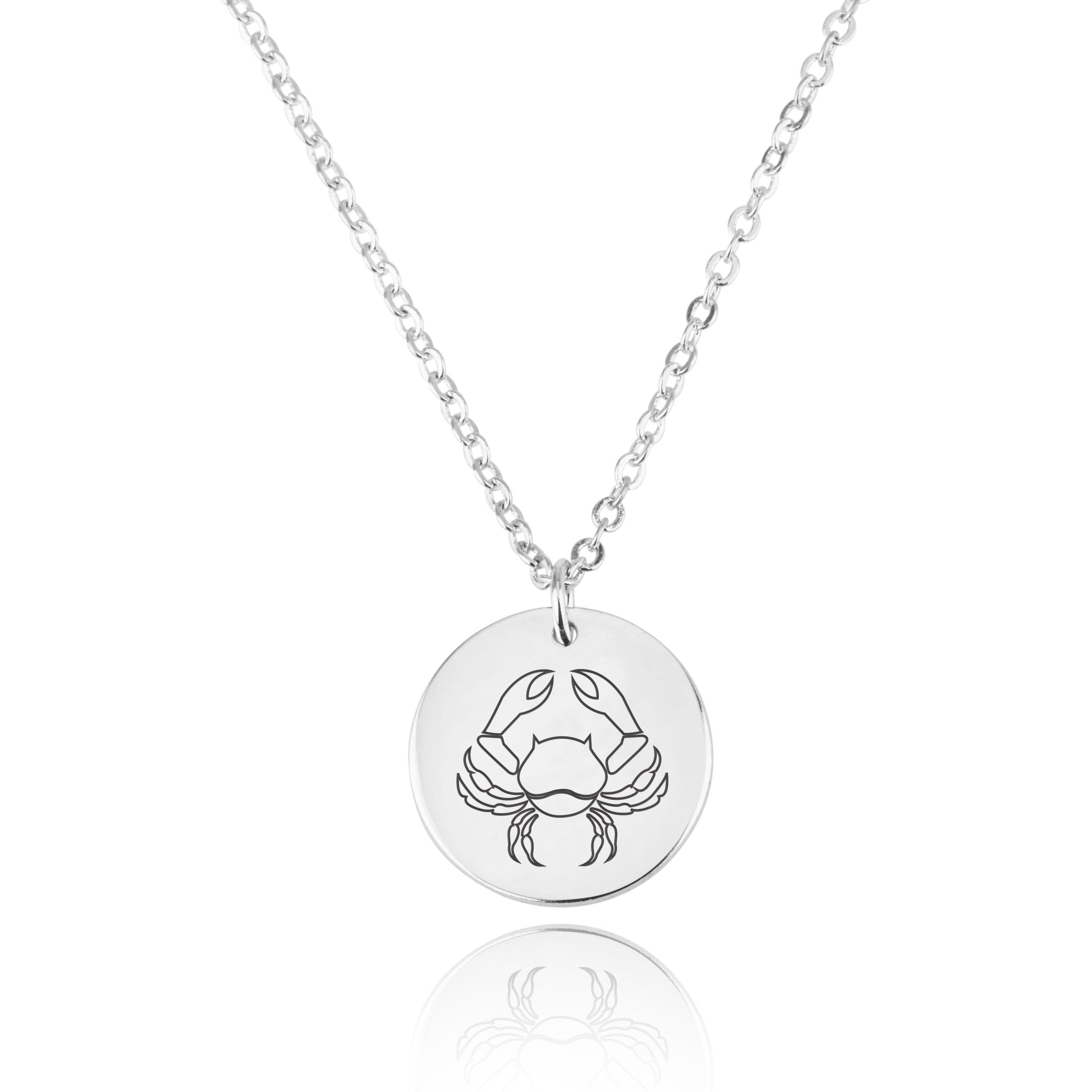 Cancer Zodiac Disk Necklace La Vie Bien Cancer Zodiac Disk Necklace