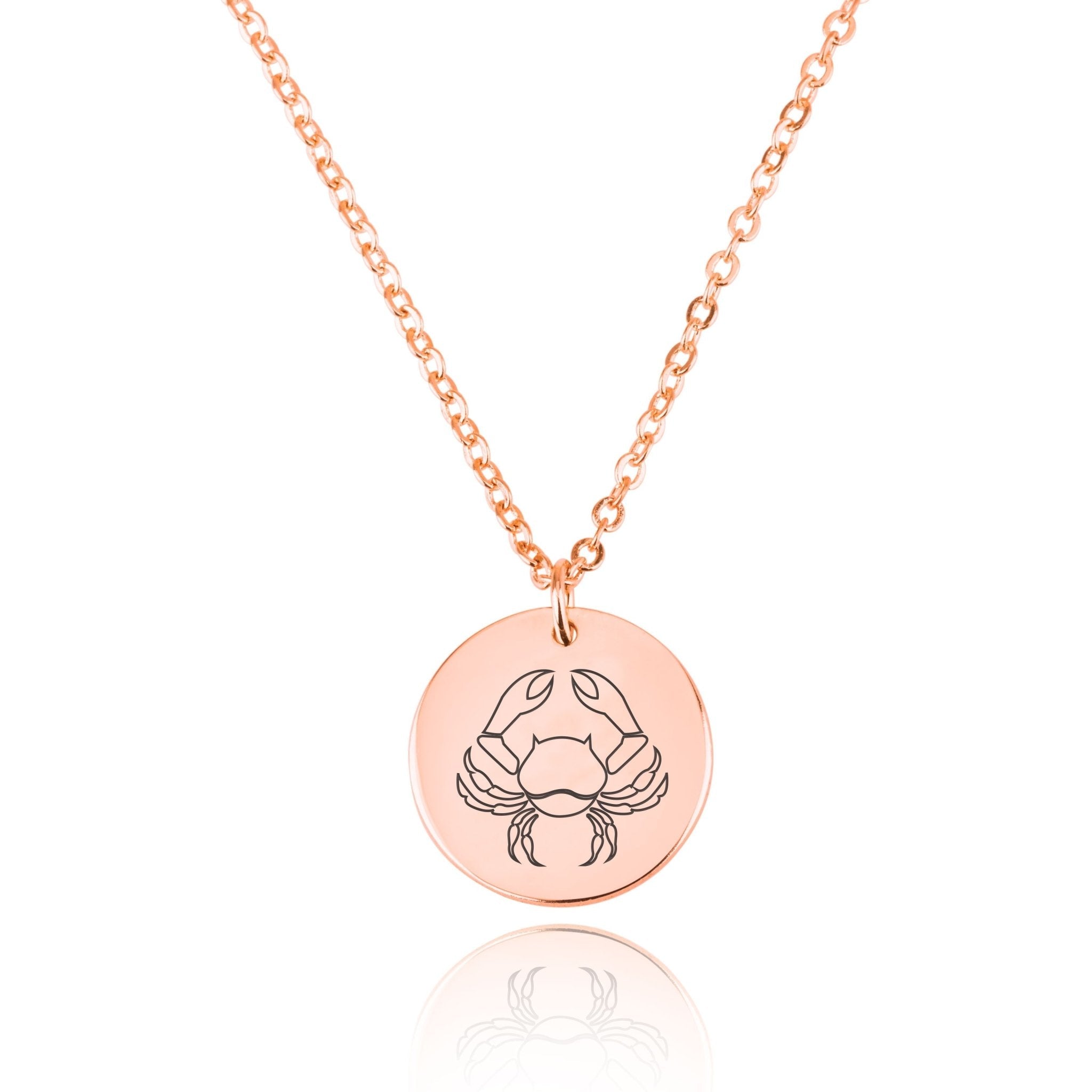 Cancer Zodiac Disk Necklace La Vie Bien Cancer Zodiac Disk Necklace