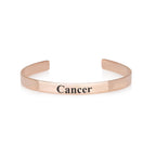 Cancer Zodiac Engraved Cuff Bracelet La Vie Bien Cancer Zodiac Engraved Cuff Bracelet